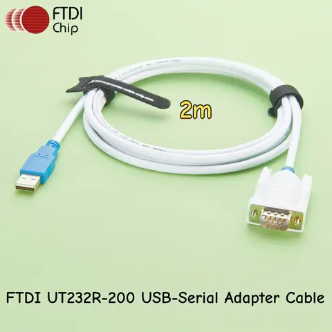 FTDI USB to RS232 Serial Adapter Cable UT232R-200 DB9 Connector with Thumb Screws USB to RS232 Converter Cable with FT232R Chip