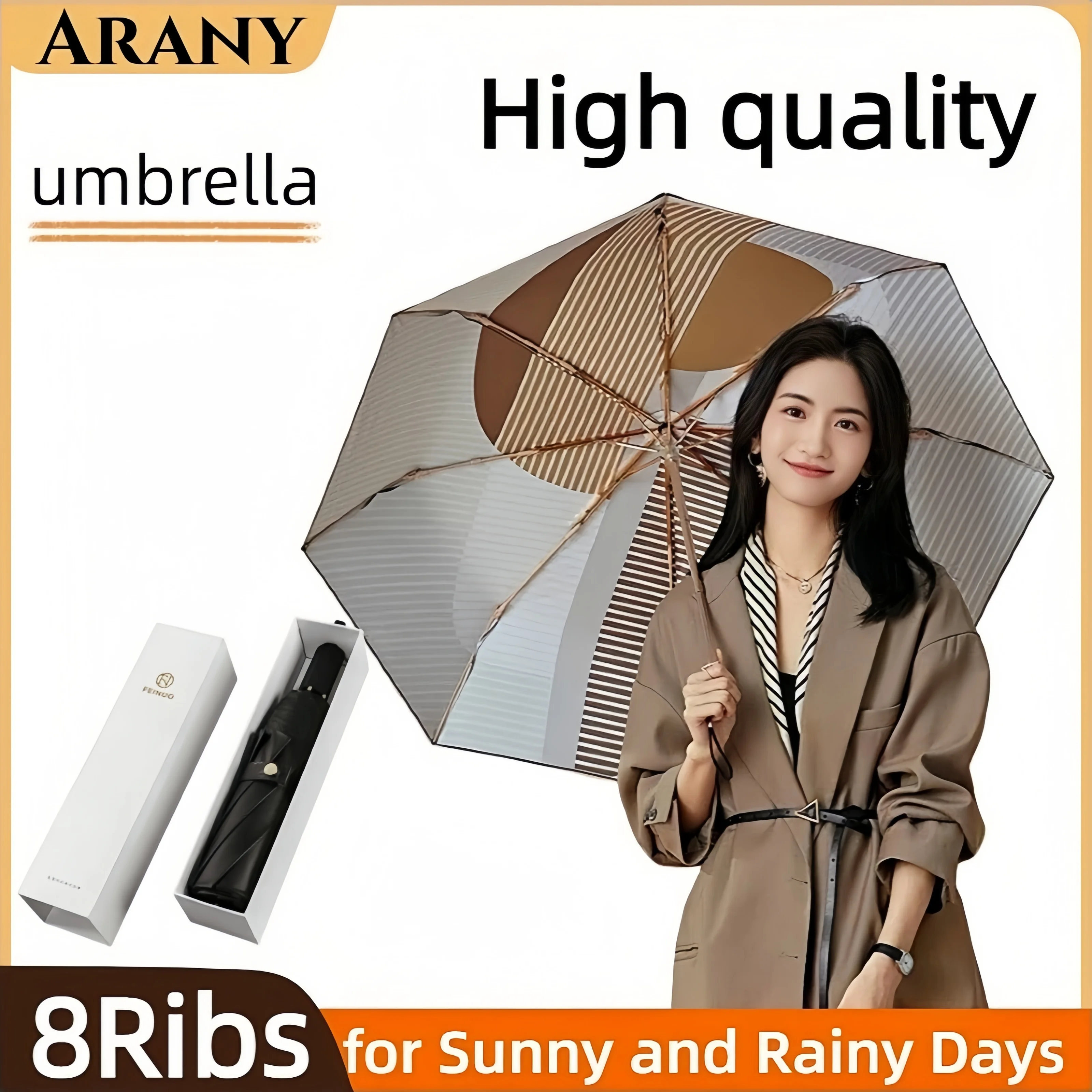ARANY UV Umrellas 3 Folding UPF50+ Umbrella for Both Sunny and Rainy Days Shade Umbrellas High Quality Parasol Umbrella
ARANY UV Umrellas 3 Folding UPF50+ Umbrella for Both Sunny and Rainy Days Shade Umbrellas High Quality Parasol Umbrella