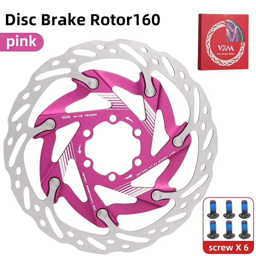 160mm Bike Brake Rotor Aluminum Alloy 6 Hole Floating Disc MTB Disc Brake Pad Strong Heat Dissipation Ultralight Floating Rotor
160mm Bike Brake Rotor Aluminum Alloy 6 Hole Floating Disc MTB Disc Brake Pad Strong Heat Dissipation Ultralight Floating Rotor