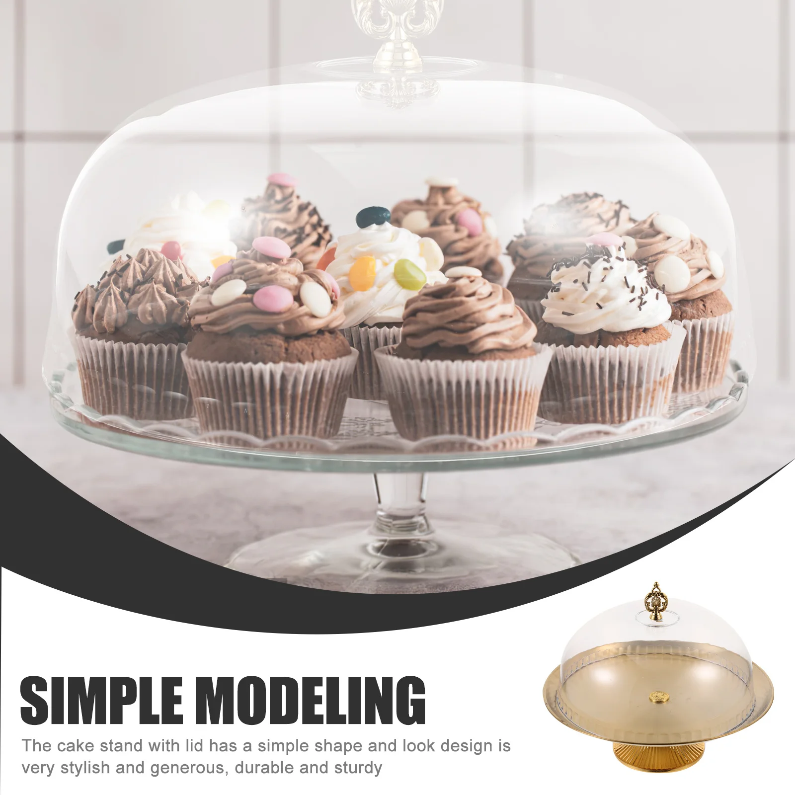 Cake Stand Dome Dessert Tray Cake Display Plate Candy Snack Serving Platter Party Wedding Bakery Pastry Fruit Holder Storage
Cake Stand Dome Dessert Tray Cake Display Plate Candy Snack Serving Platter Party Wedding Bakery Pastry Fruit Holder Storage