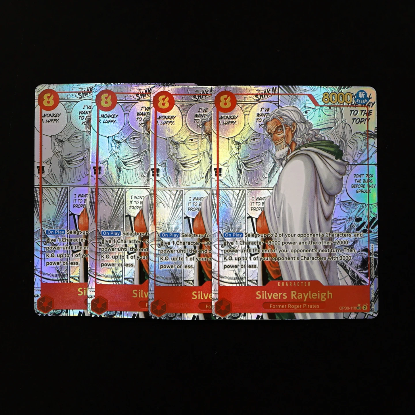 OP08-118 Rayleigh Manga One Piece TCG OPCG English Manga Card 8 Cost Red Rayleigh Textured Foil Card
OP08-118 Rayleigh Manga One Piece TCG OPCG English Manga Card 8 Cost Red Rayleigh Textured Foil Card