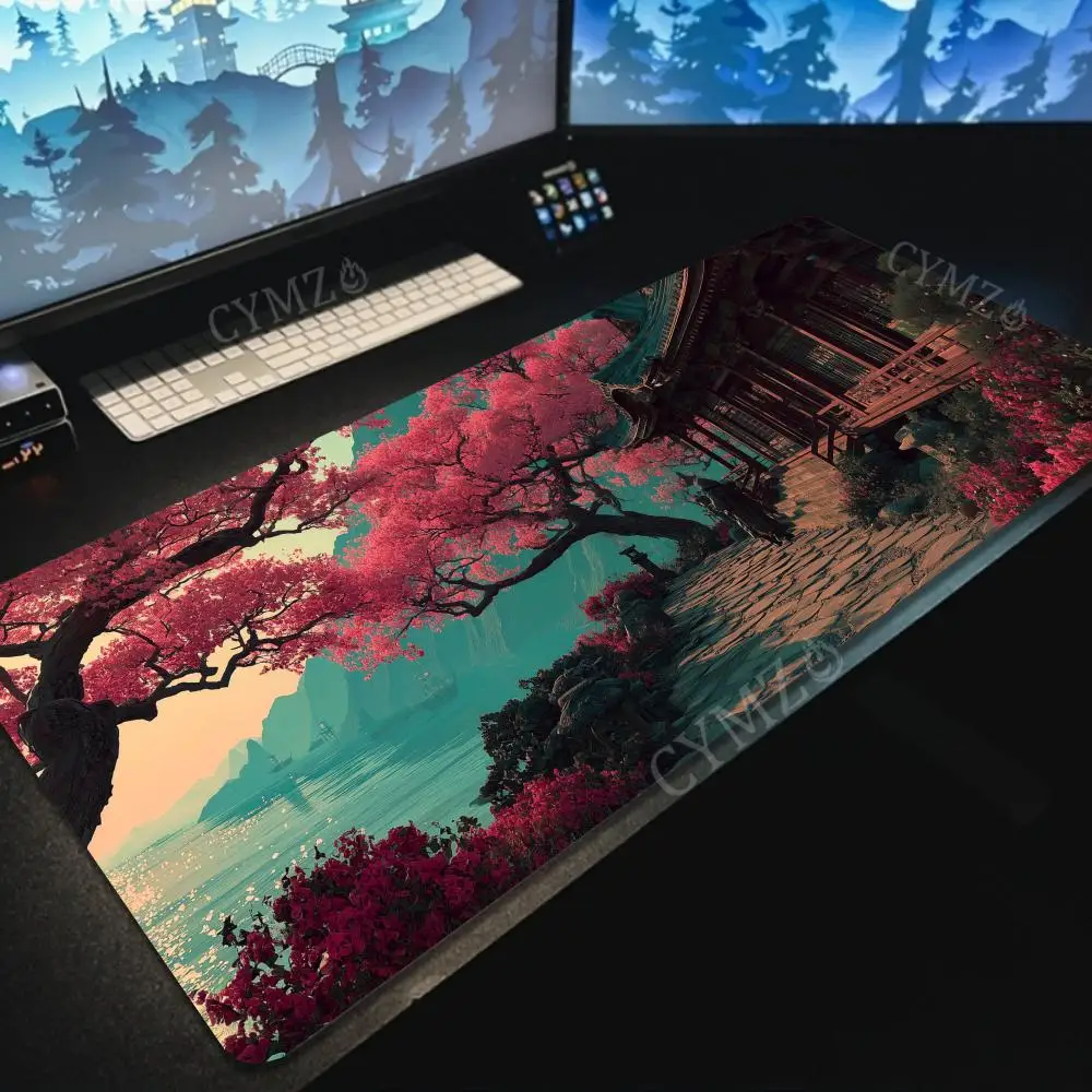 Cherry blossom and architectural landscape Mouse Pad Desk Mat gaming mats rubber anti-slip pc accessories keyboard mouse pads 
Cherry blossom and architectural landscape Mouse Pad Desk Mat gaming mats rubber anti-slip pc accessories keyboard mouse pads