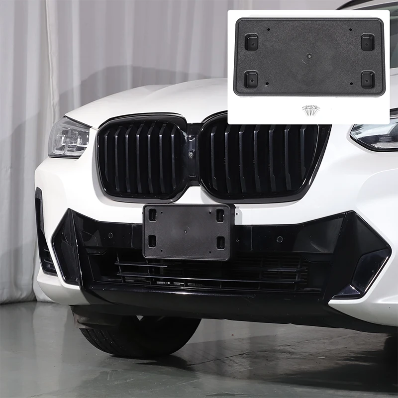 1 piece set ABS black For BMW X3 G01 2022-2024 car front bumper license plate bracket car exterior modification accessories
1 piece set ABS black For BMW X3 G01 2022-2024 car front bumper license plate bracket car exterior modification accessories