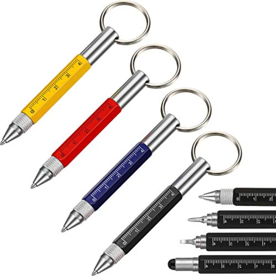4 Pcs Fathers Day Dad Gift Set 6 in 1 Edc Multitool Pen Key Ring Screwdriver Pen with Ruler Stylus Two-head Ballpoint Refills M
4 Pcs Fathers Day Dad Gift Set 6 in 1 Edc Multitool Pen Key Ring Screwdriver Pen with Ruler Stylus Two-head Ballpoint Refills M
