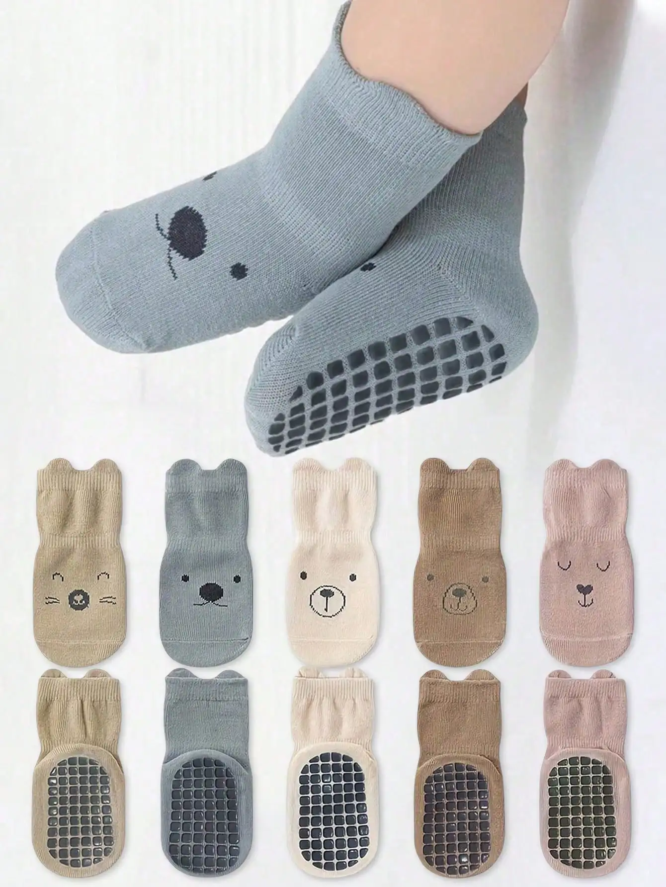 5 Pairs Cartoon Design Anti-Slip Infant Toddler Indoor Socks, Soft Bottom Floor Socks, Suitable For Daily Wear
5 Pairs Cartoon Design Anti-Slip Infant Toddler Indoor Socks, Soft Bottom Floor Socks, Suitable For Daily Wear