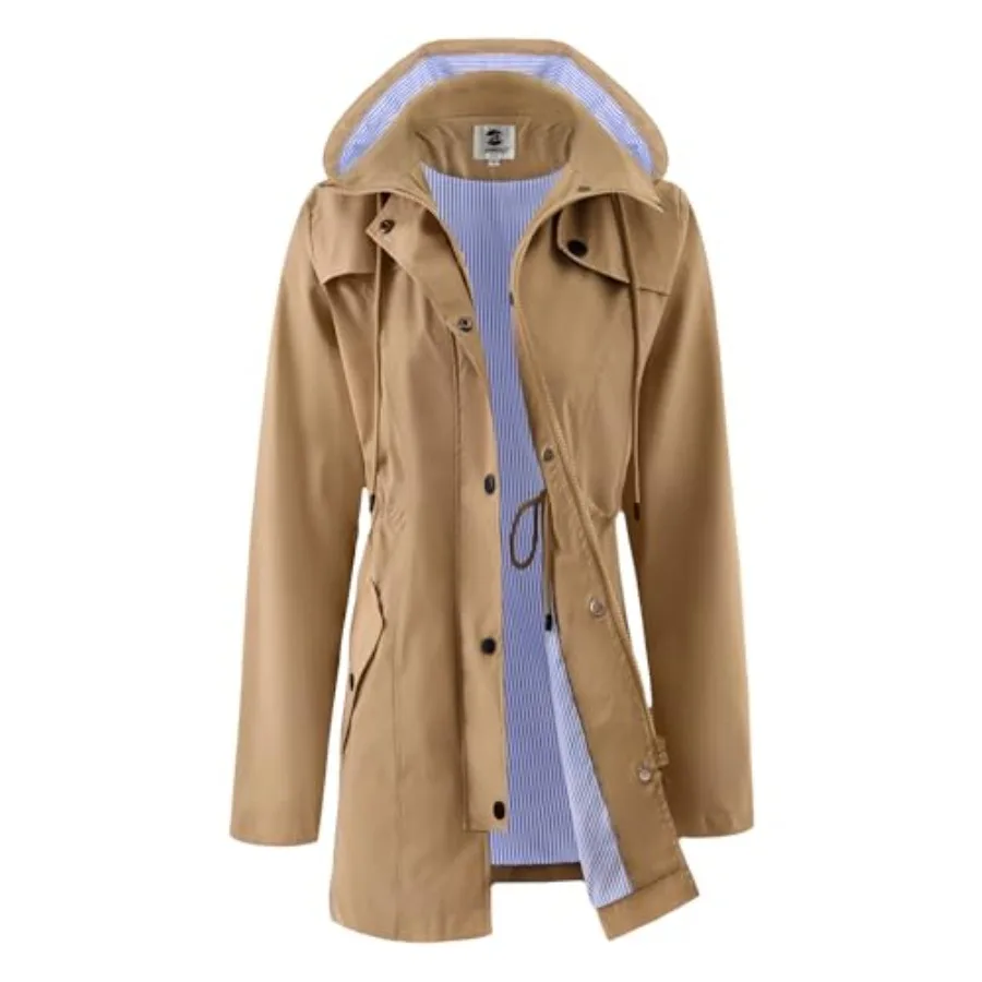 Women's Long Rain Jacket Waterproof Rain Coat with Hood Outdoor Light Raincoats Windbreaker
Women's Long Rain Jacket Waterproof Rain Coat with Hood Outdoor Light Raincoats Windbreaker