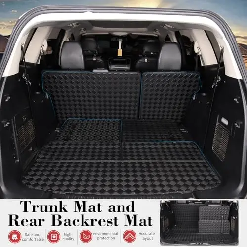 All-Weather Trunk Liner And Rear Seat Backrest Protectors For 6-Seater SUV 2016–2023 Fit Rear Cargo Mat With 2nd & 3rd Row
All-Weather Trunk Liner And Rear Seat Backrest Protectors For 6-Seater SUV 2016–2023 Fit Rear Cargo Mat With 2nd & 3rd Row
