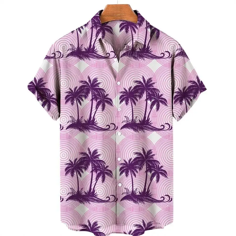Men's Summer Vacation Travel Attire Hawaiian Coconut Tree 3D Printed Shirt for Summer Loose Casual Short Sleeved Shirt
Men's Summer Vacation Travel Attire Hawaiian Coconut Tree 3D Printed Shirt for Summer Loose Casual Short Sleeved Shirt