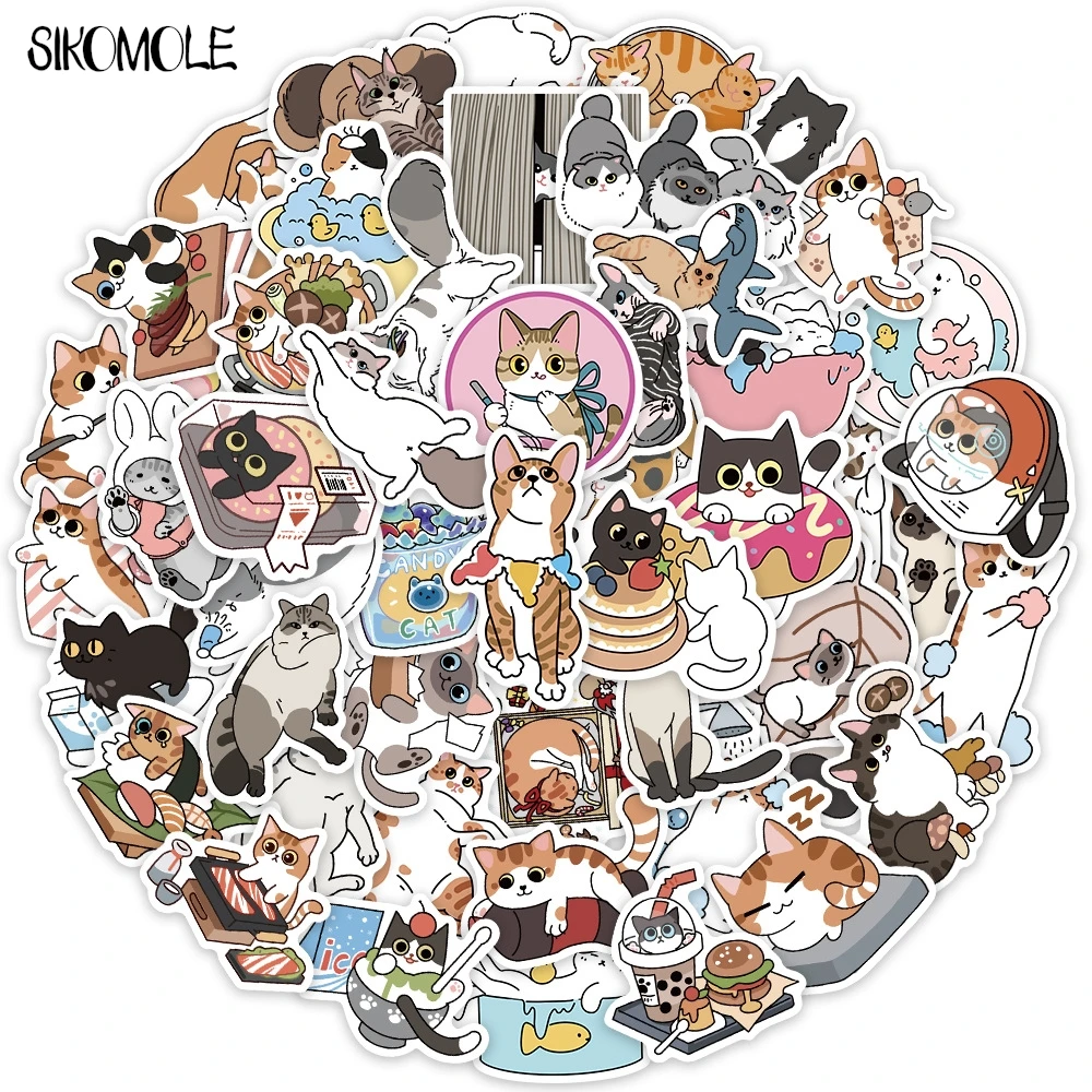 10/30/50PCS Cartoon Cute Daily Cat Stickers Animals Aesthetic Kawaii DIY Toy Kid Travel Luggage Fridge Decal Graffiti Sticker
10/30/50PCS Cartoon Cute Daily Cat Stickers Animals Aesthetic Kawaii DIY Toy Kid Travel Luggage Fridge Decal Graffiti Sticker