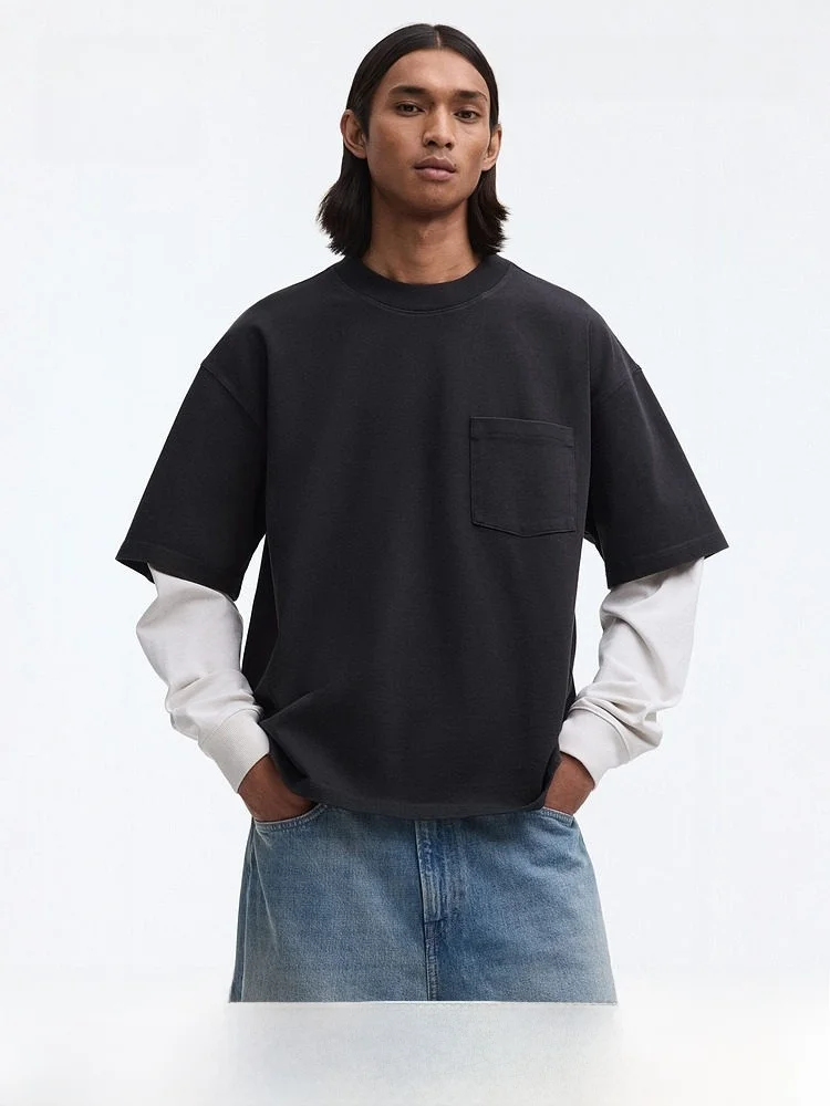 Men's Summer New Loose Fit Cotton T-Shirt Layered Oversized Style Long Sleeve Casual Style Fashionable New Arrival
Men's Summer New Loose Fit Cotton T-Shirt Layered Oversized Style Long Sleeve Casual Style Fashionable New Arrival