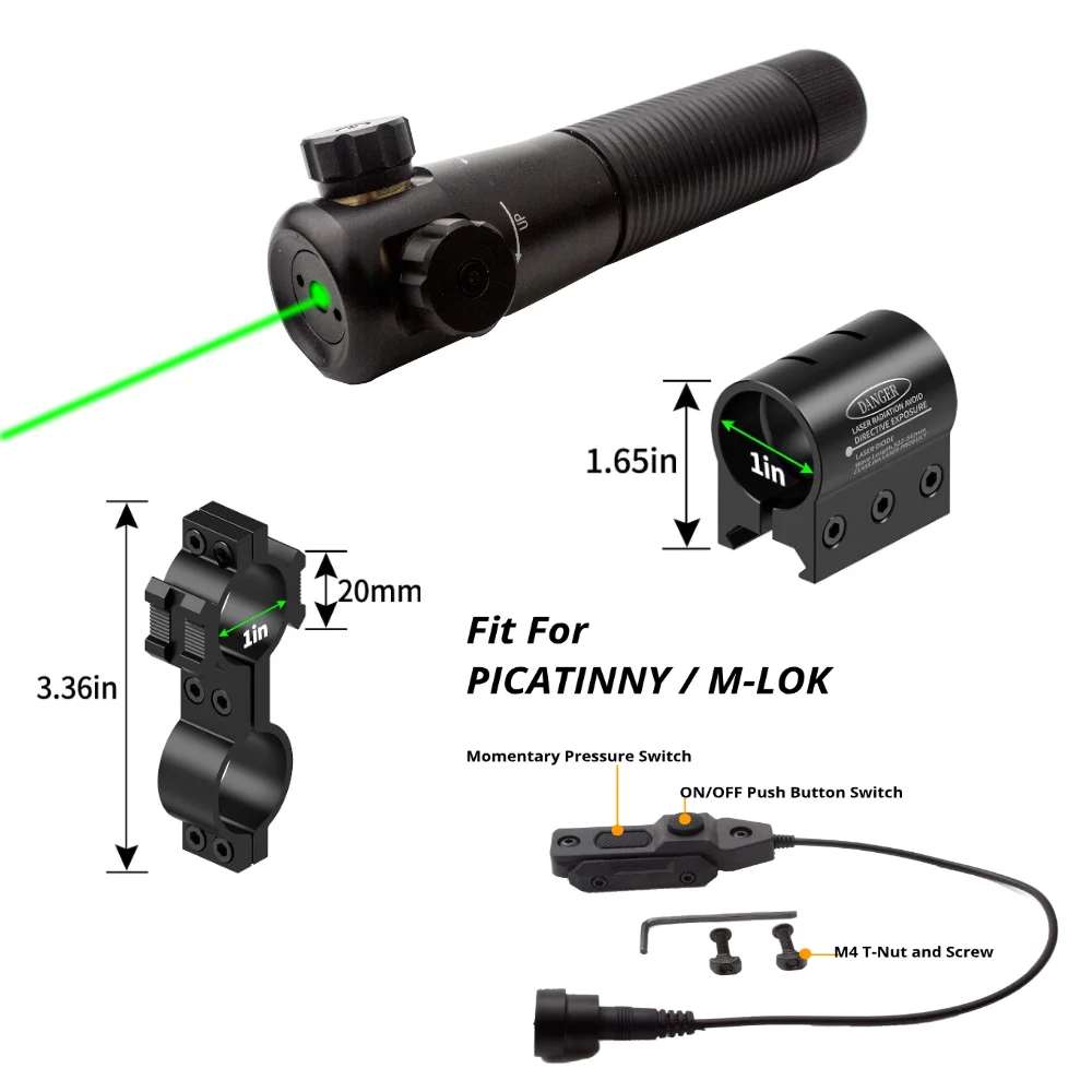Hunting Laser Sight Green Red Dot Tactical Laser Scope Sight with Mount and Extend Switch
Hunting Laser Sight Green Red Dot Tactical Laser Scope Sight with Mount and Extend Switch