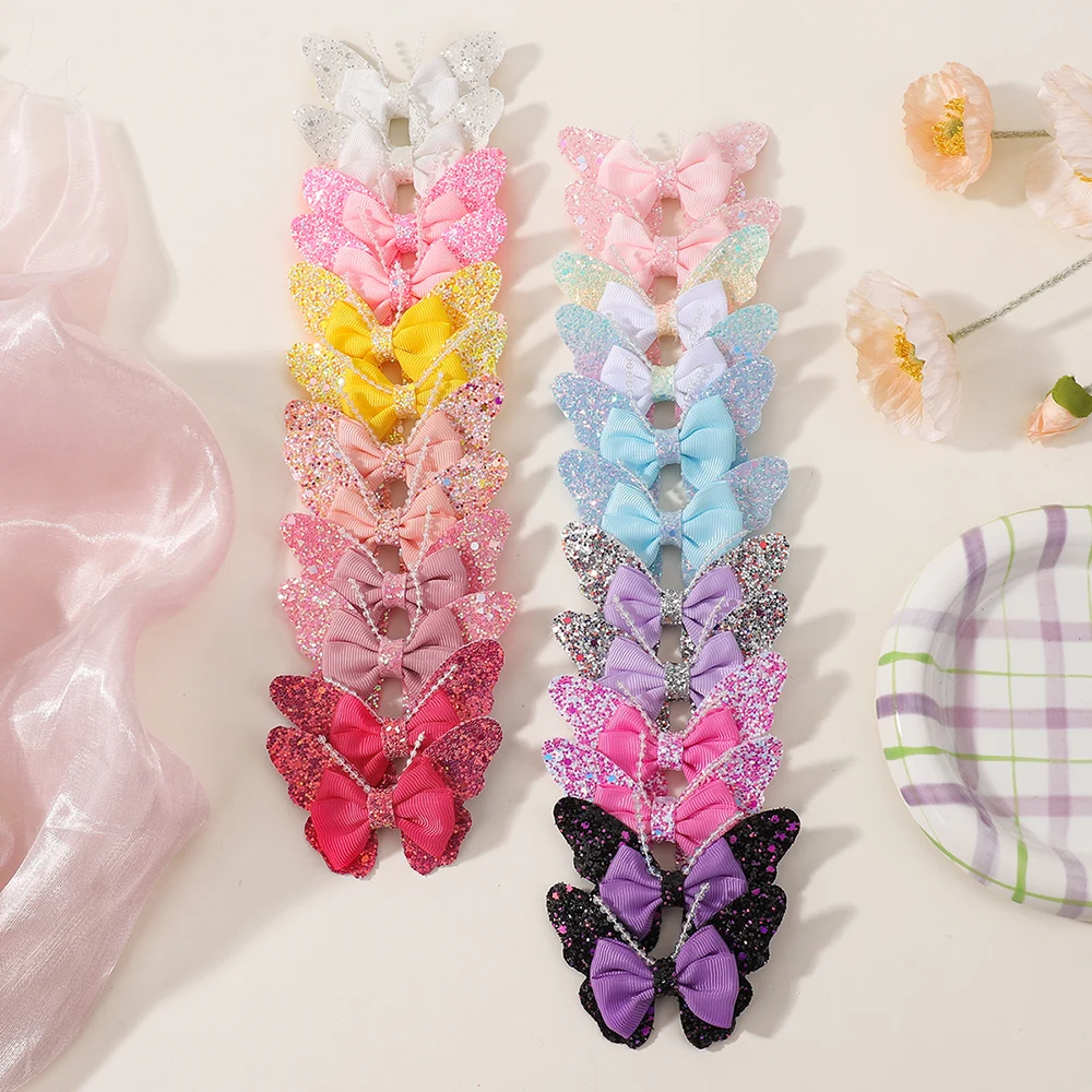 4Pcs/Set Glitter Colorful Butterfly Hair Clips Cute Barrettes for Girls Women Kids Hairpins Headwear Hair Accessories
4Pcs/Set Glitter Colorful Butterfly Hair Clips Cute Barrettes for Girls Women Kids Hairpins Headwear Hair Accessories