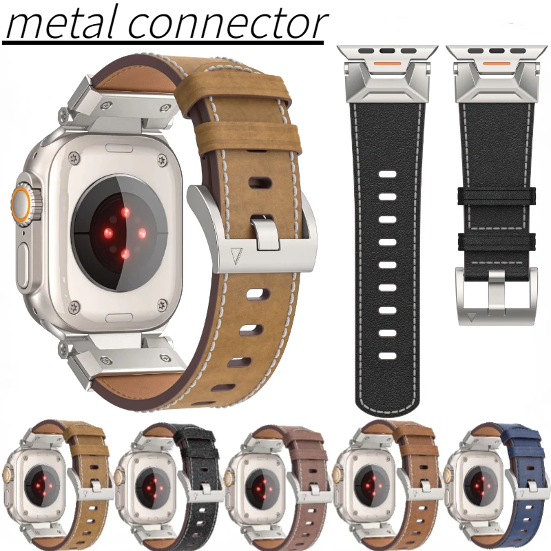 Кожаный ремешок для Apple Watch Ultra/2 49 мм 10 42/46 мм 9 8 7 45 мм, металлический браслет для iWatch Series 6 5 4 SE 44 мм 42 мм 40 мм 38 мм
Кожаный ремешок для Apple Watch Ultra/2 49 мм 10 42/46 мм 9 8 7 45 мм, металлический браслет для iWatch Series 6 5 4 SE 44 мм 42 мм 40 мм 38 мм