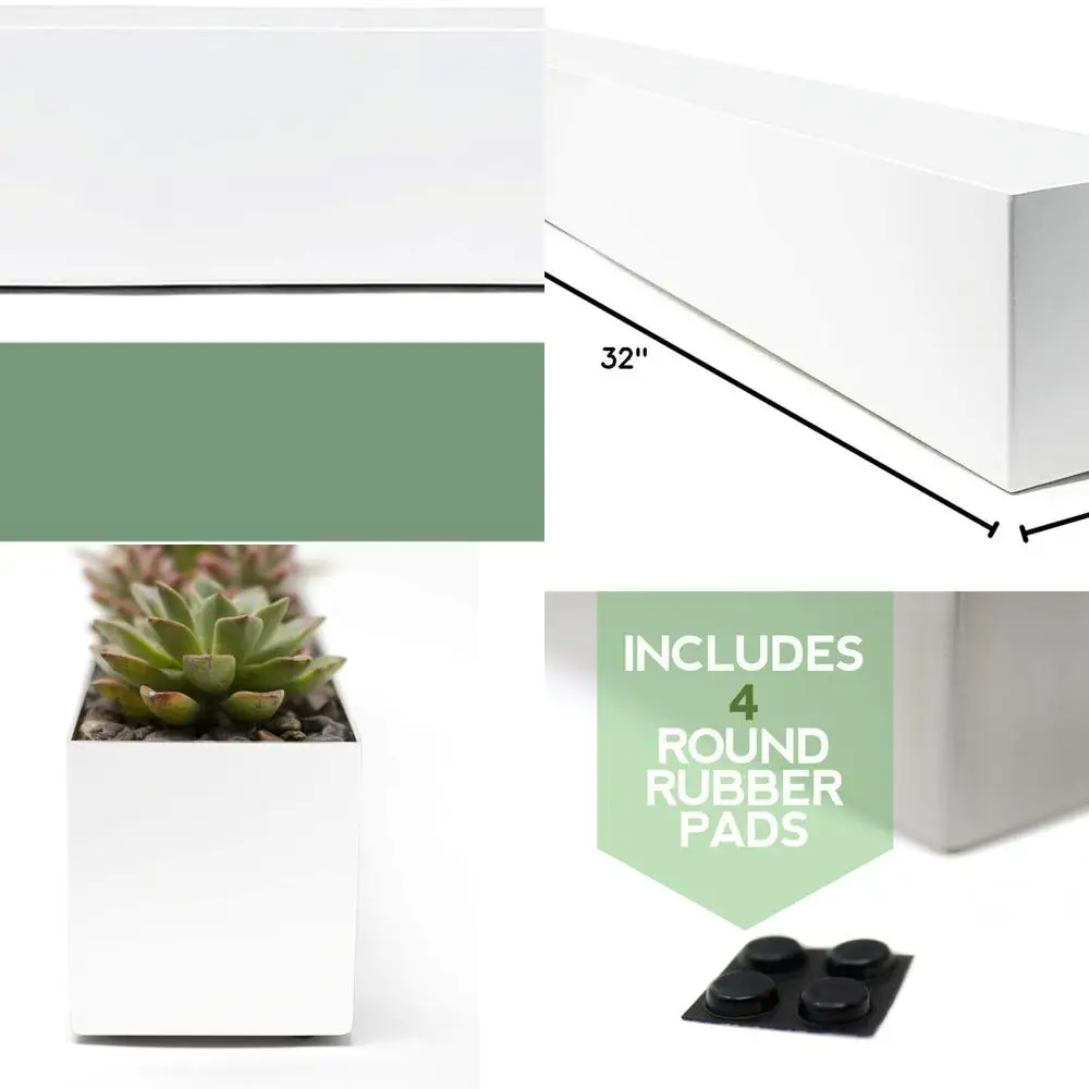 Modern Steel Planter - 32 Rectangle Trough for Succulents, Indoor/Outdoor, with Drainage
Modern Steel Planter - 32 Rectangle Trough for Succulents, Indoor/Outdoor, with Drainage