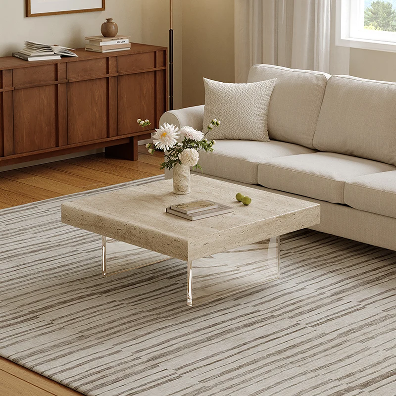 Modern Minimalist Tea Table for Home&Guesthouse Heat Scratch Resistant Wabi-Sabi Travertine Coffee Table
Modern Minimalist Tea Table for Home&Guesthouse Heat Scratch Resistant Wabi-Sabi Travertine Coffee Table