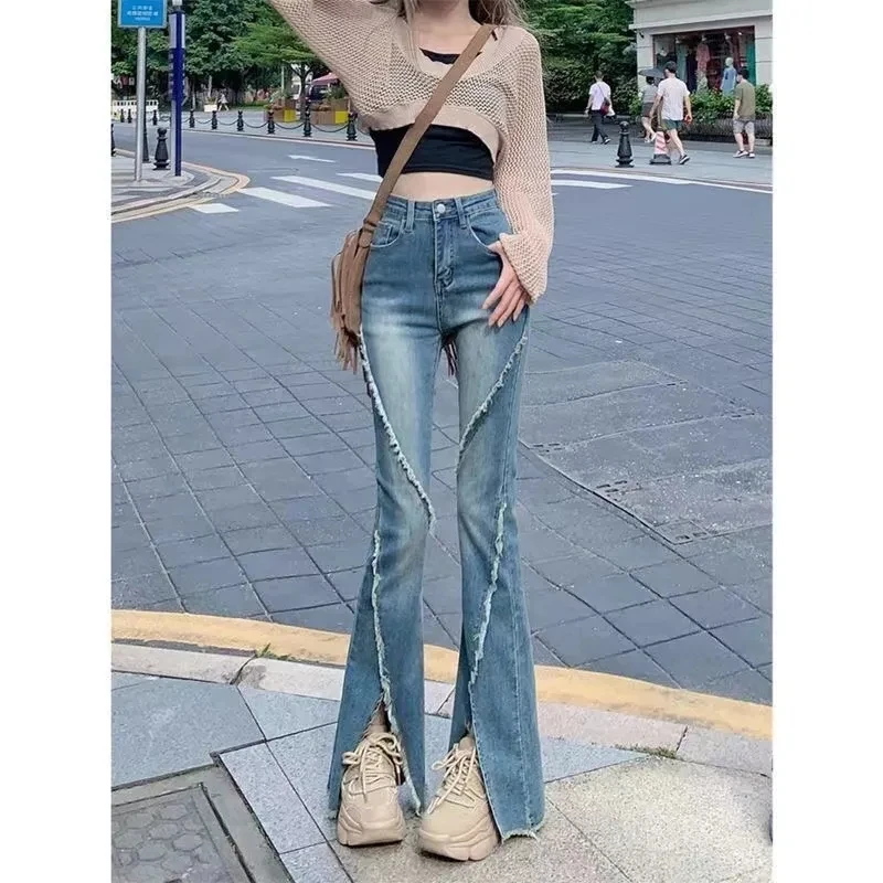 New Design Fashion Jeans Lady Korean Vintage Split Women Jeans High Waist Slim Denim Pants Casual Trousers
New Design Fashion Jeans Lady Korean Vintage Split Women Jeans High Waist Slim Denim Pants Casual Trousers