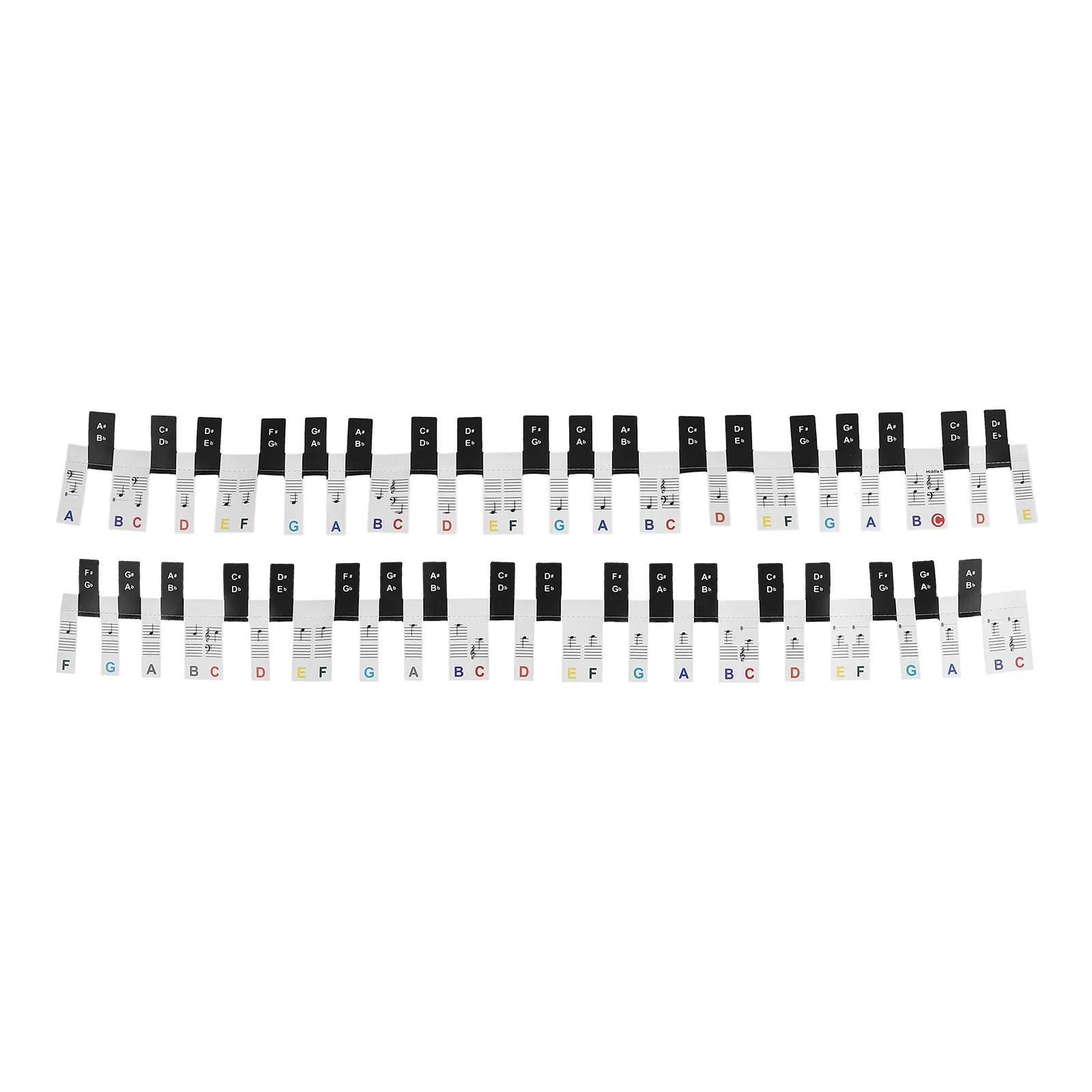 88 Keys Piano Keyboard Stickers Fade Resistant Colorful Design Easy Installation Compatible Musical Accessories Learn Notes
88 Keys Piano Keyboard Stickers Fade Resistant Colorful Design Easy Installation Compatible Musical Accessories Learn Notes