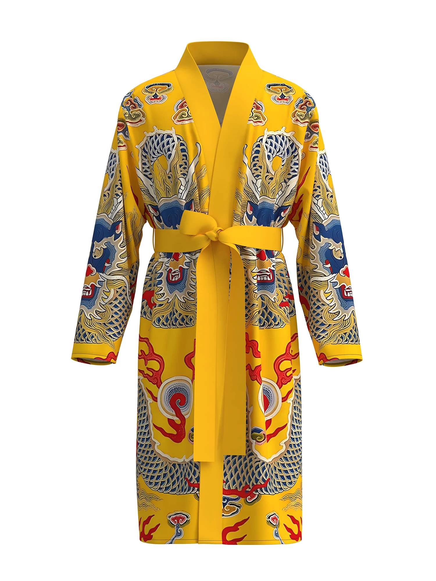 Men's 3D printed bathrobe, ancient Chinese dragon robe, skin-friendly, quick-drying, spring and autumn thin style with belt
Men's 3D printed bathrobe, ancient Chinese dragon robe, skin-friendly, quick-drying, spring and autumn thin style with belt