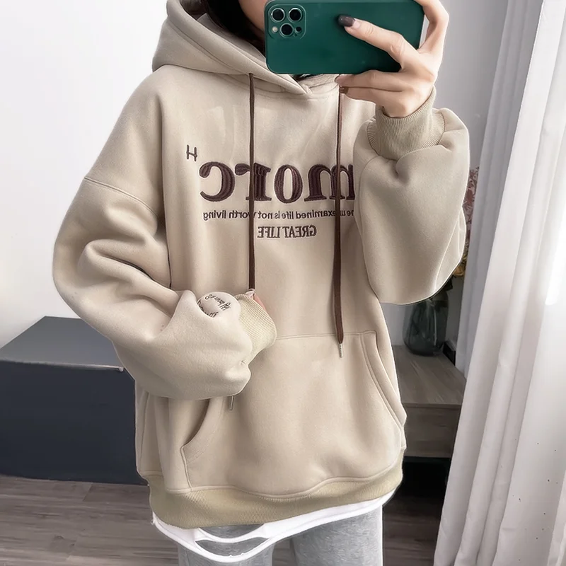 2024 Autumn/Winter New Warm Plush Thick Hoodie, Women's Korean Letter Embroidered Warm Hoodie Jacket, Women's Clothing
2024 Autumn/Winter New Warm Plush Thick Hoodie, Women's Korean Letter Embroidered Warm Hoodie Jacket, Women's Clothing