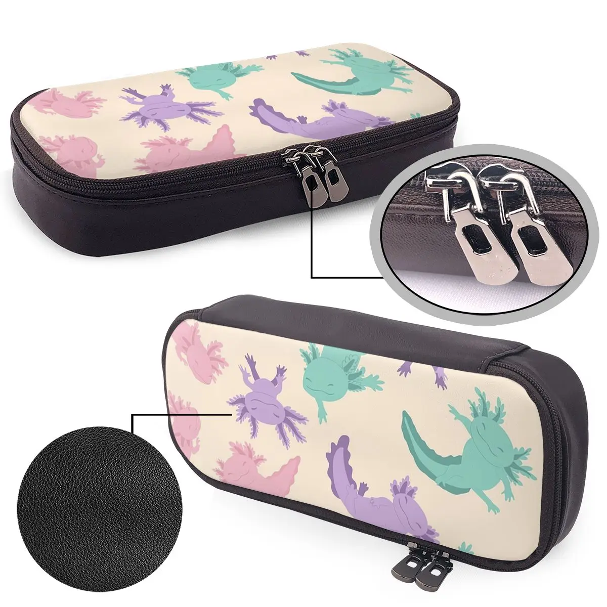 Axolotls Leather Pencil Case for Boys Girls School Pen Box Pencil Bag Stationery Supplies Pen Holder Bag
Axolotls Leather Pencil Case for Boys Girls School Pen Box Pencil Bag Stationery Supplies Pen Holder Bag