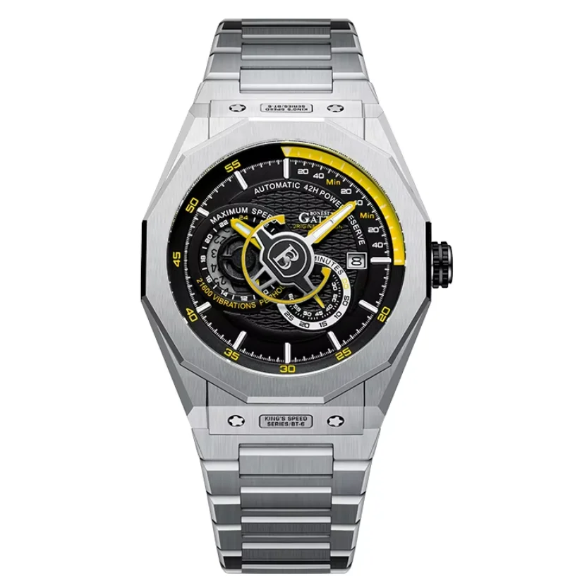 Мужские автоматические часы BONEST GATTI, 42,5 мм, механические наручные часы, водонепроницаемые до 50 м, с сапфировым стеклом, светящимся циферблатом-скелетоном
Мужские автоматические часы BONEST GATTI, 42,5 мм, механические наручные часы, водонепроницаемые до 50 м, с сапфировым стеклом, светящимся циферблатом-скелетоном