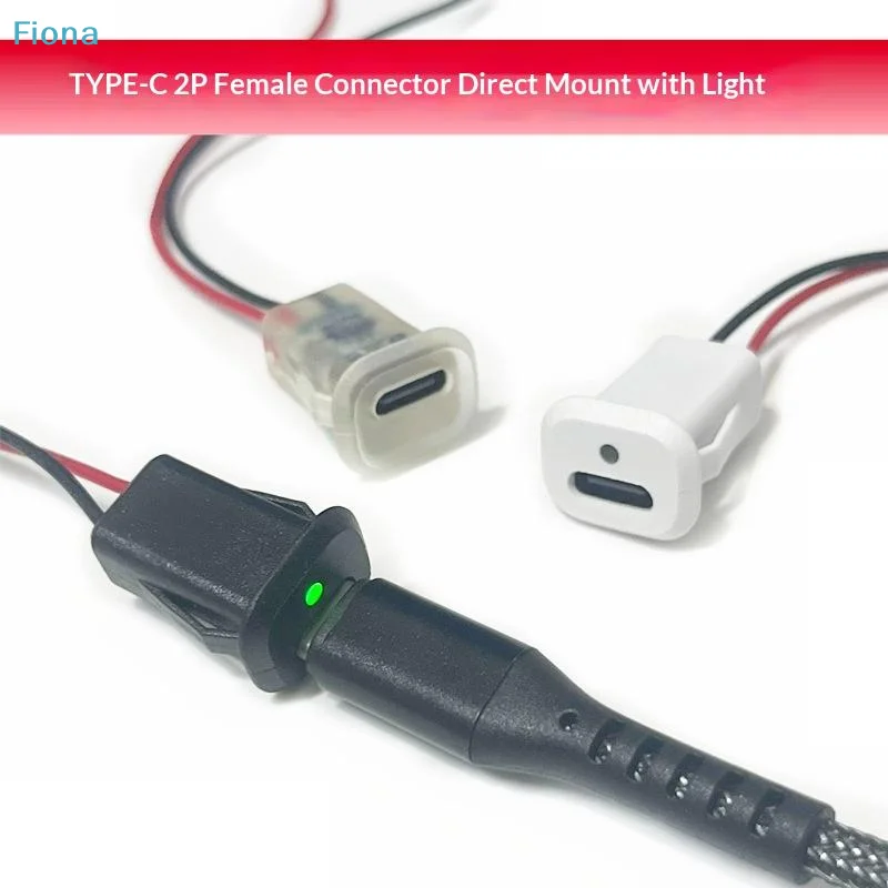 ✔Type-C 2-Pin Female Connector with LED Indicator,Flush Mount USB-C Charging Port Cable for DIY,Car & Motorcycle
✔Type-C 2-Pin Female Connector with LED Indicator,Flush Mount USB-C Charging Port Cable for DIY,Car & Motorcycle