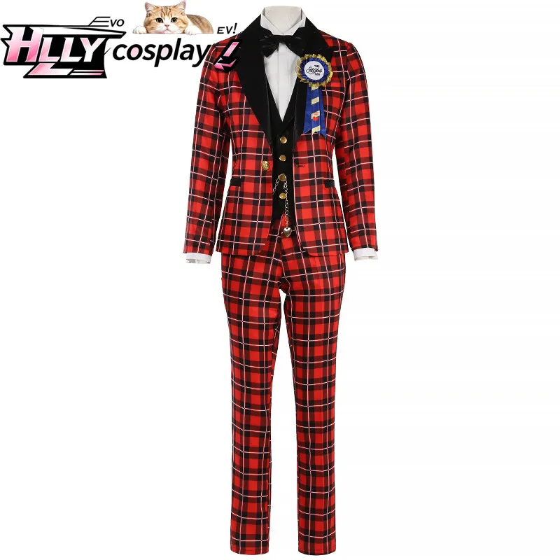 Twisted Wonderland Heartslabyul Ace Trappola Cosplay Uniform Red Black Plaid Groom Suit Jacket Pants Vest Tie & Bow Brooch
Twisted Wonderland Heartslabyul Ace Trappola Cosplay Uniform Red Black Plaid Groom Suit Jacket Pants Vest Tie & Bow Brooch