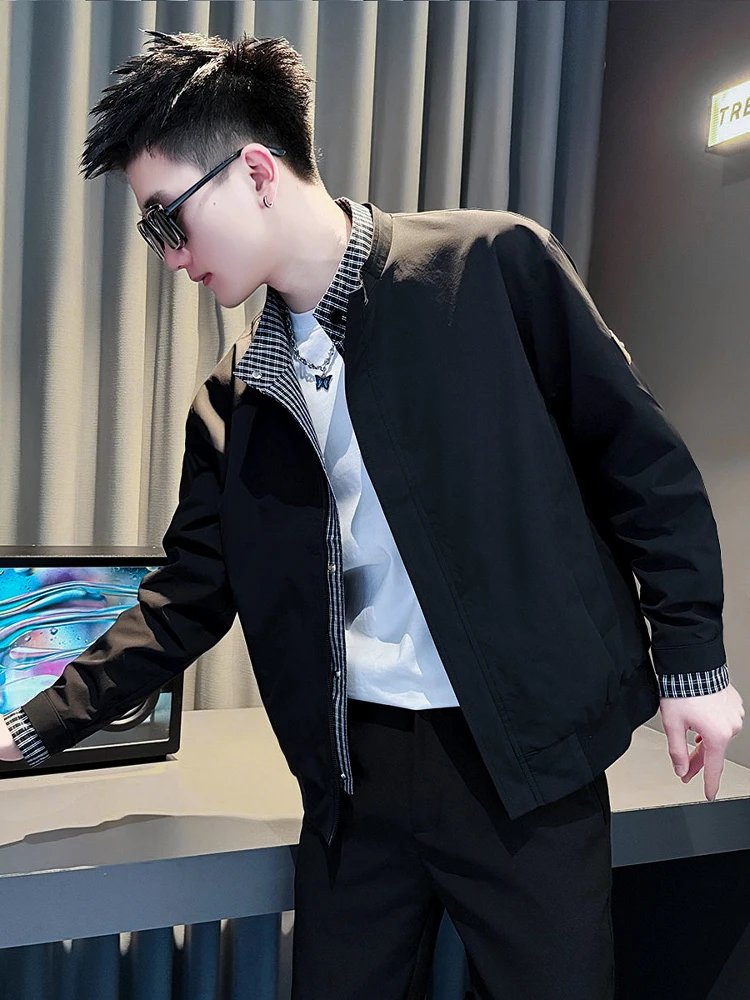 Мужская куртка с воротником-стойкой Sli, модная двухсекционная верхняя одежда Haome на весну и осень, высококачественная корейская версия, пальто
Мужская куртка с воротником-стойкой Sli, модная двухсекционная верхняя одежда Haome на весну и осень, высококачественная корейская версия, пальто