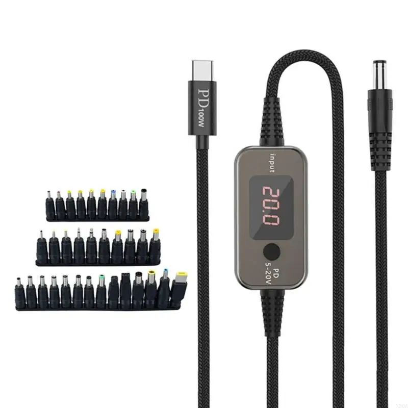 2025 New PD100W USB C to DC5525 Fast Charging Cord 5V 9V 12V 15V 20V 5A Adjustable Power Supply Cable With Multiple Adapters
2025 New PD100W USB C to DC5525 Fast Charging Cord 5V 9V 12V 15V 20V 5A Adjustable Power Supply Cable With Multiple Adapters