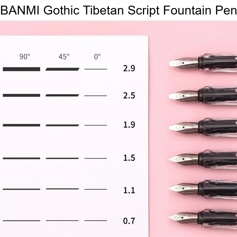 BANMI Gothic Tibetan Script Fountain Pen Parallel Pen Copperplate Calligraphy Duckbill Pen Stationery Office Art School Supplies
BANMI Gothic Tibetan Script Fountain Pen Parallel Pen Copperplate Calligraphy Duckbill Pen Stationery Office Art School Supplies