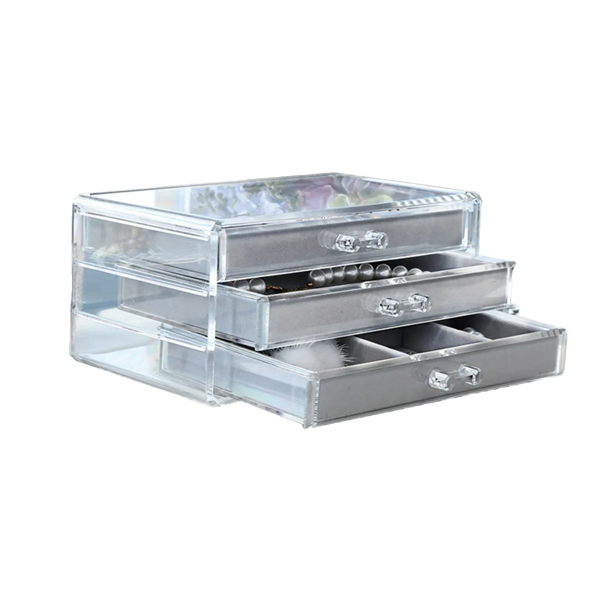 Acrylic Storage Box Clear 3 Layer Vanity Accessories Jewelry Display Holder Makeup Organizer Case Cosmetics Drawers Container
Acrylic Storage Box Clear 3 Layer Vanity Accessories Jewelry Display Holder Makeup Organizer Case Cosmetics Drawers Container