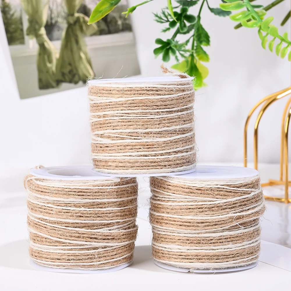 iYOE 10m/393.7inch Natural Jute Twine String 6mm Wide Jute Cord String Burlap Ribbon for Gift Wrapping Craft Party Decorations
iYOE 10m/393.7inch Natural Jute Twine String 6mm Wide Jute Cord String Burlap Ribbon for Gift Wrapping Craft Party Decorations