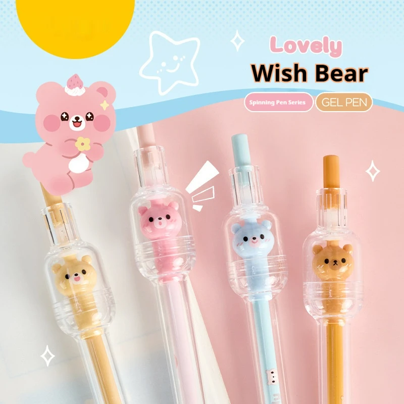 Pack of 4, Random Colors, Stress-Relief Rotating Gel Pens, Quick-Drying Wish Bear Spinning Pens, Smooth Click-Action Writing Gel Pens, Perfect for Valentine's Day, Christmas, Gifts, Also Suitable for Halloween, Thanksgiving, or Christmas Gifts, Can Also B
Pack of 4, Random Colors, Stress-Relief Rotating Gel Pens, Quick-Drying Wish Bear Spinning Pens, Smooth Click-Action Writing Gel Pens, Perfect for Valentine's Day, Christmas, Gifts, Also Suitable for Halloween, Thanksgiving, or Christmas Gifts, Can Also B