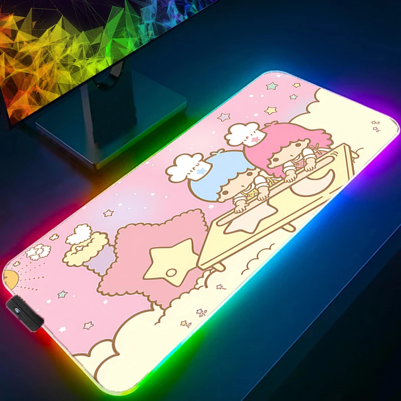 RGB Large Gaming Mouse Pad L-little Twin Star Anime PC Computer Gamer Desk Mat Backlight Anime XXL Laptop LED Mousepad Backlight
RGB Large Gaming Mouse Pad L-little Twin Star Anime PC Computer Gamer Desk Mat Backlight Anime XXL Laptop LED Mousepad Backlight