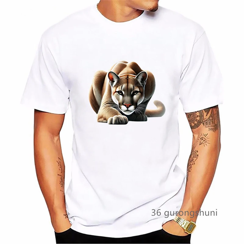 Cougar Animal Printed T Shirt Men'S Clothing Funny White Casual Tshirt Homme Summer Short Sleeve T-Shirt Tops
Cougar Animal Printed T Shirt Men'S Clothing Funny White Casual Tshirt Homme Summer Short Sleeve T-Shirt Tops