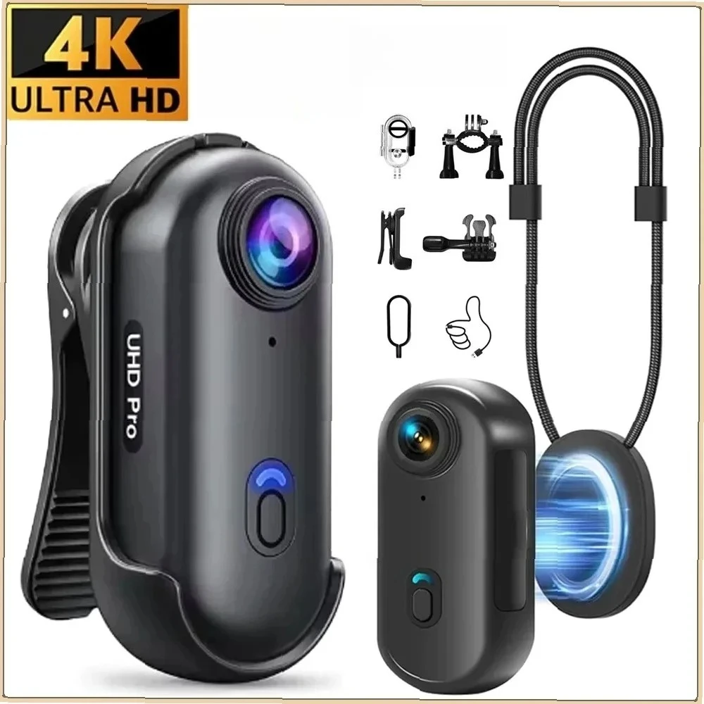 4K Mini Waterproof Camera with WiFi Wireless Portable Wearable Body Cam for Moto Bike Travel Helmet Outdoor Sports Vlog Shoots
4K Mini Waterproof Camera with WiFi Wireless Portable Wearable Body Cam for Moto Bike Travel Helmet Outdoor Sports Vlog Shoots
