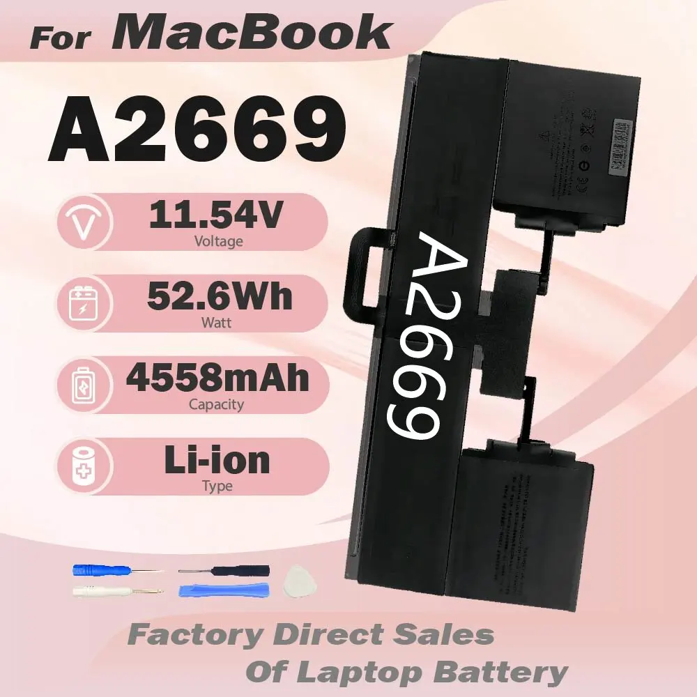 Аккумулятор для ноутбука A2669 для Apple MacBook Air 13" M2 A2681 (2022 год) 11.54V 52.6Wh, заводская распродажа, MLY33LL/A, MLY43LL/A
Аккумулятор для ноутбука A2669 для Apple MacBook Air 13" M2 A2681 (2022 год) 11.54V 52.6Wh, заводская распродажа, MLY33LL/A, MLY43LL/A