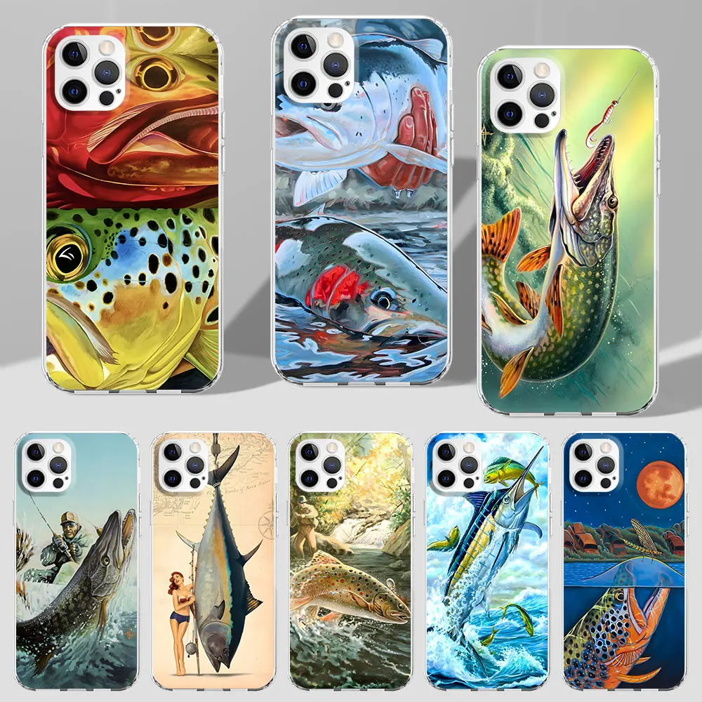 Trout Fish Fishing Phone Case for Apple iPhone 13 15 11 12 Pro Max XR 7 8 Plus X XS Transparent Soft Silicone Cover Coque
Trout Fish Fishing Phone Case for Apple iPhone 13 15 11 12 Pro Max XR 7 8 Plus X XS Transparent Soft Silicone Cover Coque