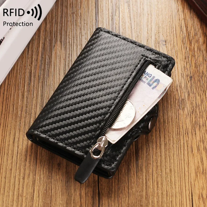 Кошелек-картхолдер из углеродного волокна с RFID-защитой для мужчин, для ID-карт и кредитных карт, из ПУ-кожи, металлический, для бизнеса и банковских карт
Кошелек-картхолдер из углеродного волокна с RFID-защитой для мужчин, для ID-карт и кредитных карт, из ПУ-кожи, металлический, для бизнеса и банковских карт