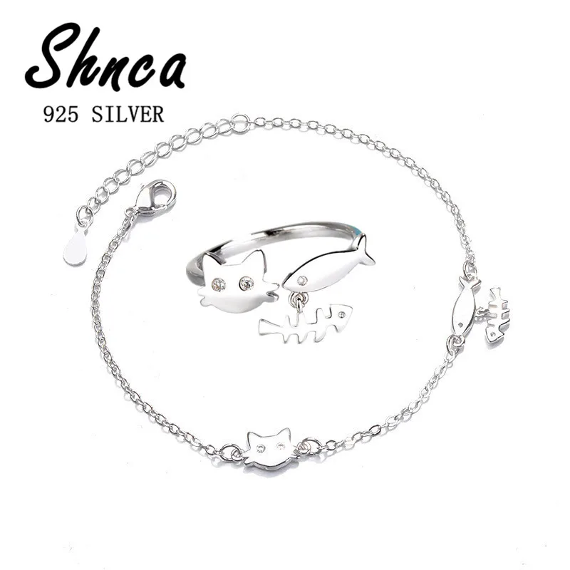 925 Sterling Silver Rhinestone Cute Cat Fish Bracelets &Bangle For Women Girl Fine Jewelry Student Present TYB009
925 Sterling Silver Rhinestone Cute Cat Fish Bracelets &Bangle For Women Girl Fine Jewelry Student Present TYB009