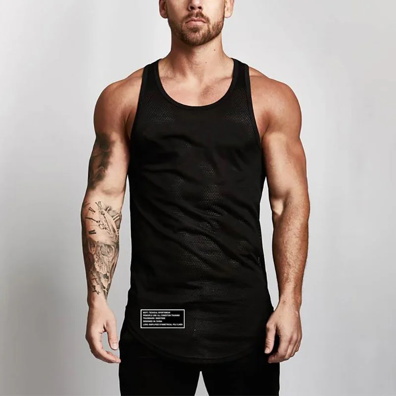 Gym Fitness Muscle Sleeveless Shirts Slim Fit Summer Mesh Breathable Quick Dry Tank Tops Mens Casual Bodybuilding Sport Singlets
Gym Fitness Muscle Sleeveless Shirts Slim Fit Summer Mesh Breathable Quick Dry Tank Tops Mens Casual Bodybuilding Sport Singlets