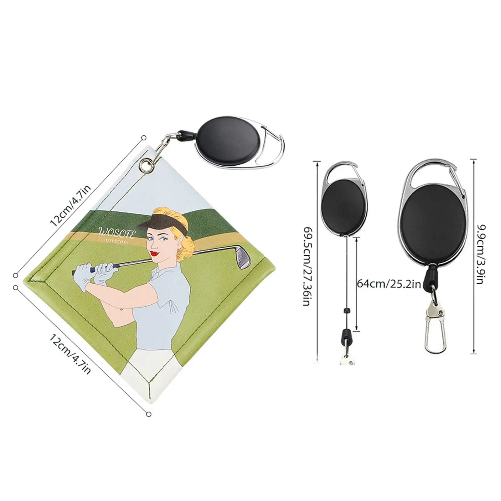 Golf Ball Towel, Golf Ball Cleaner W/ Retractable Keychain, Strong Absorbent
Golf Ball Towel, Golf Ball Cleaner W/ Retractable Keychain, Strong Absorbent