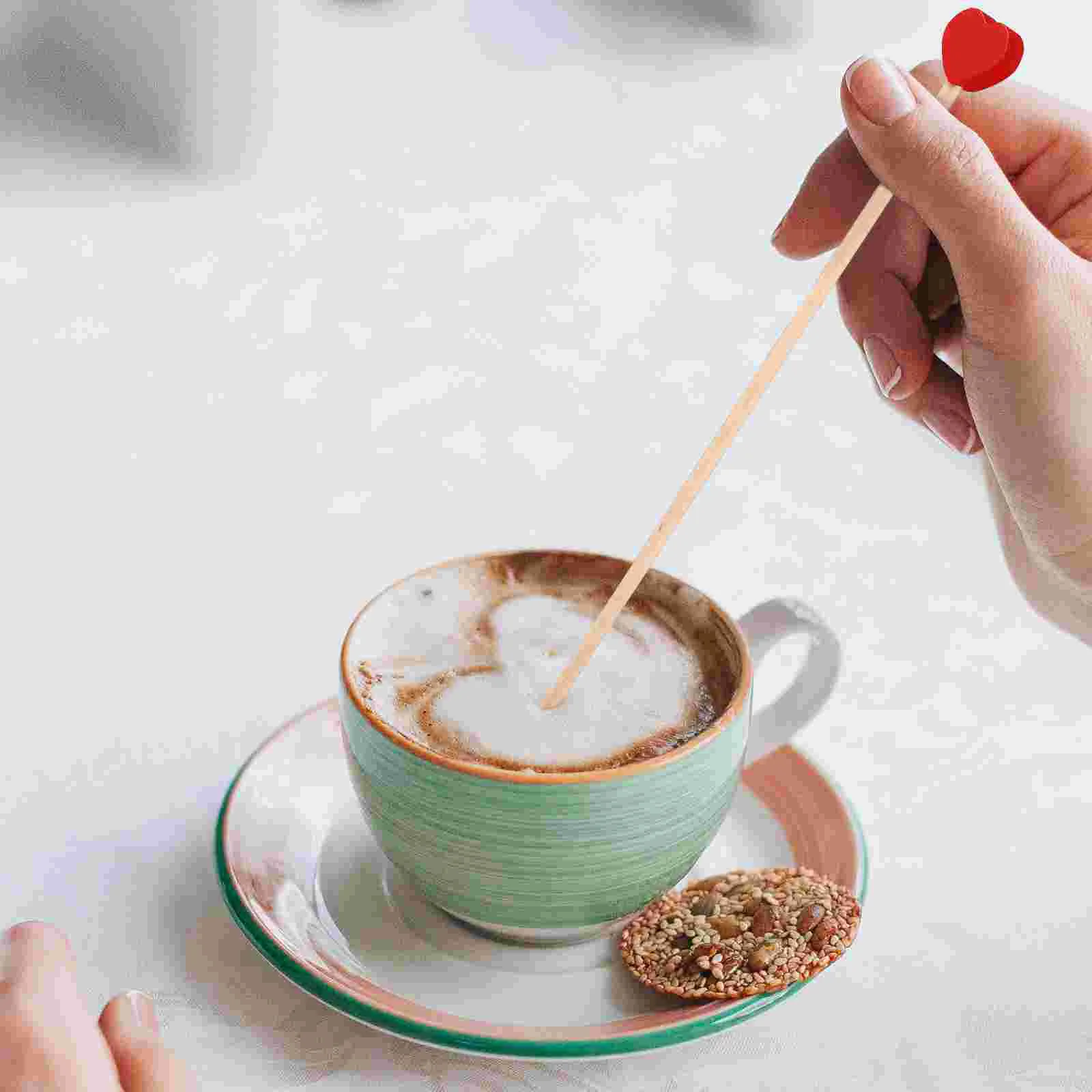 100 Pcs Drinks Coffee Stirrer Wood Sticks Heart-shaped Wooden for Bar Red Stirrers Long
100 Pcs Drinks Coffee Stirrer Wood Sticks Heart-shaped Wooden for Bar Red Stirrers Long