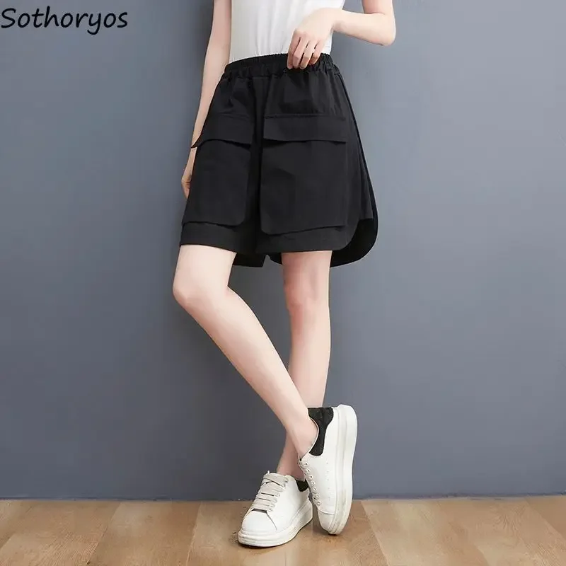 Shorts Women Loose Simple Design Pockets Retro Personality Leisure Popular Wide Leg Summer Breathable Korean Style Female Soft
Shorts Women Loose Simple Design Pockets Retro Personality Leisure Popular Wide Leg Summer Breathable Korean Style Female Soft