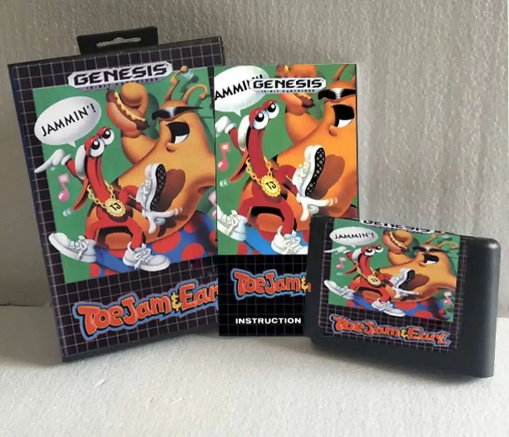 Hot Sale Toe Jam Earl With US Box And Manual Book 16Bit MD Game Card For Sega MegaDrive Genesis Consoles
Hot Sale Toe Jam Earl With US Box And Manual Book 16Bit MD Game Card For Sega MegaDrive Genesis Consoles