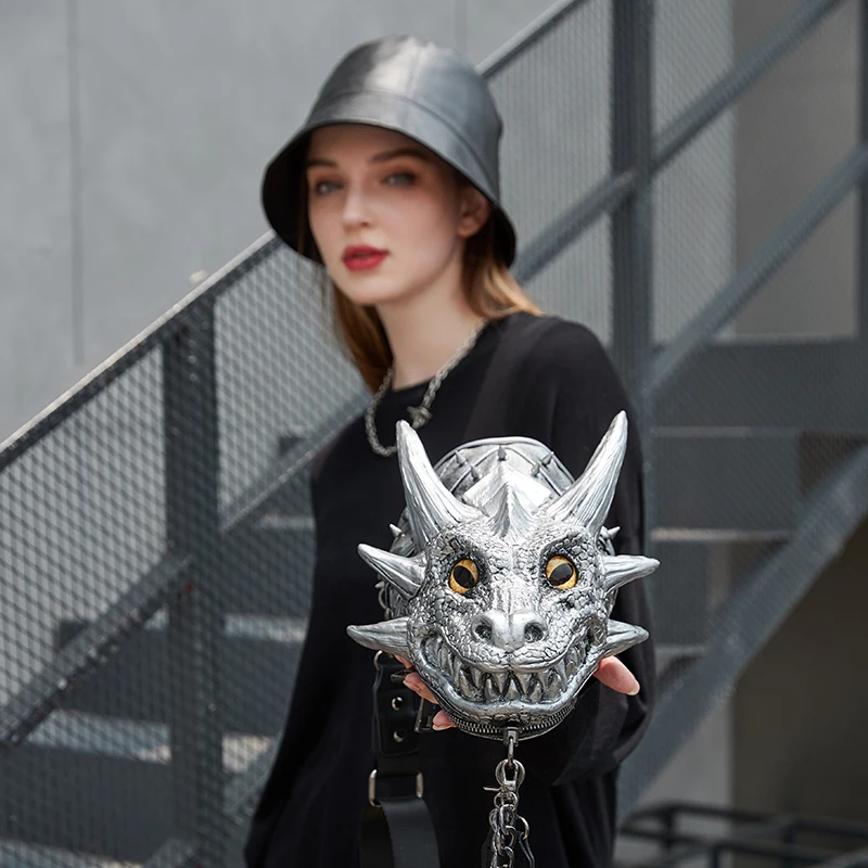 New Trend 3D Dragon Head Crossbody Bag for Women Vintage Casual Shoulder Bag Fashion Luxury Shoulder Bags Ladies Handbags Purse
New Trend 3D Dragon Head Crossbody Bag for Women Vintage Casual Shoulder Bag Fashion Luxury Shoulder Bags Ladies Handbags Purse