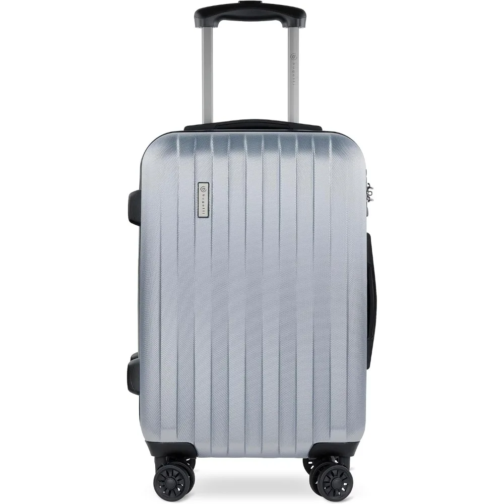 bugatti Lima 4-Wheel Hard Case (S,M,L) and Suitcase Set with TSA Combination Lock, silver, S, Suitcase 
bugatti Lima 4-Wheel Hard Case (S,M,L) and Suitcase Set with TSA Combination Lock, silver, S, Suitcase