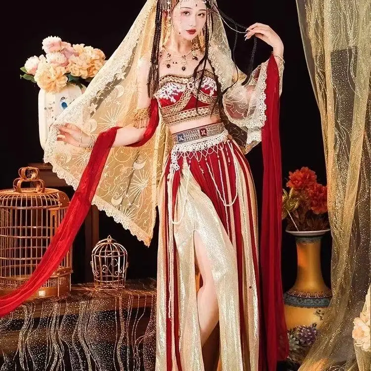 Exotic Dunhuang Princess Cosplay Costume Women's Exotic Region Hanfu Halloween Beach Party Flying Goddess COS Dress Niche
Exotic Dunhuang Princess Cosplay Costume Women's Exotic Region Hanfu Halloween Beach Party Flying Goddess COS Dress Niche