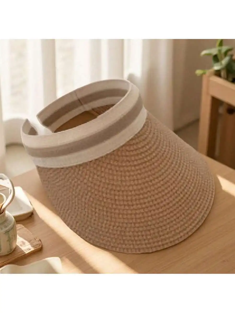 Khaki Summer Sun Visor Hat For Women UV Protection Outdoor Beach Hat
Khaki Summer Sun Visor Hat For Women UV Protection Outdoor Beach Hat