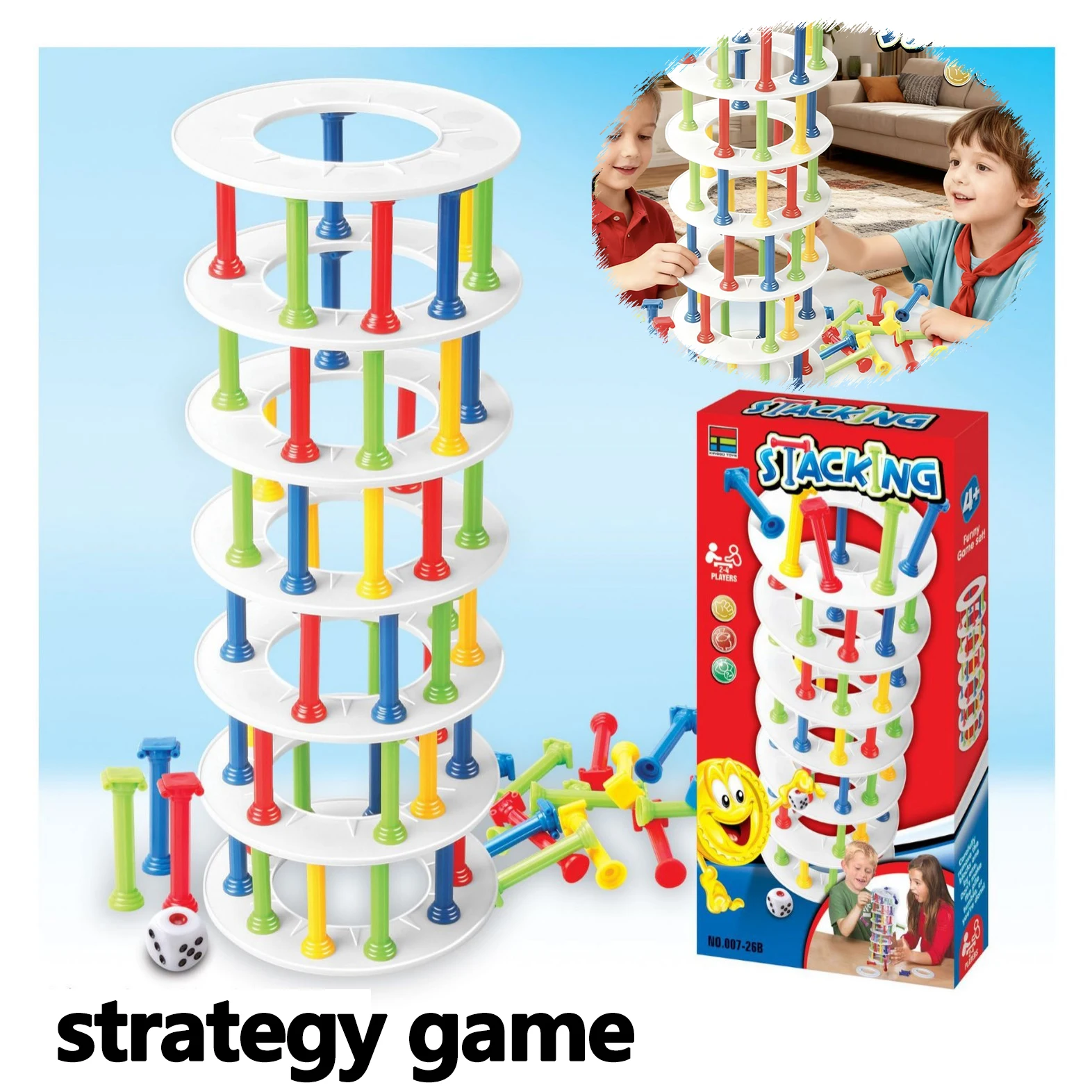 Multiplayer building block balancing tabletop game Pizza tower stacking puzzle parent-child interactive strategy toy
Multiplayer building block balancing tabletop game Pizza tower stacking puzzle parent-child interactive strategy toy